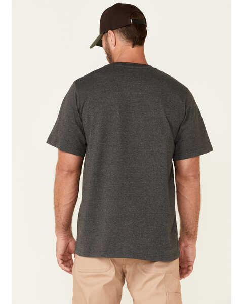 Image #4 - Hawx Men's Solid Charcoal Forge Short Sleeve Work Pocket T-Shirt - Tall , Charcoal, hi-res