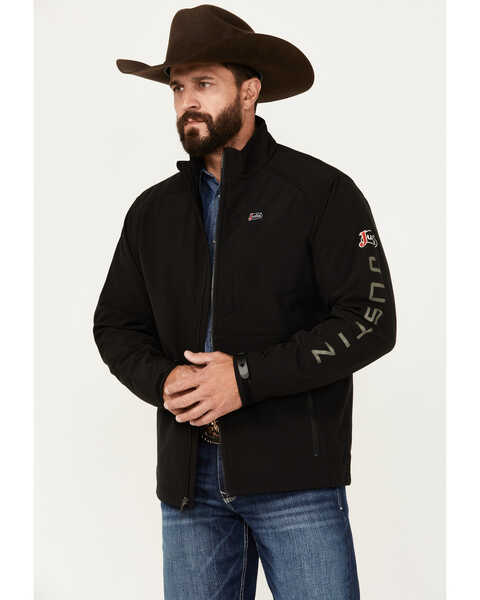 Image #1 - Justin Men's Stillwater Softshell Jacket, Black, hi-res