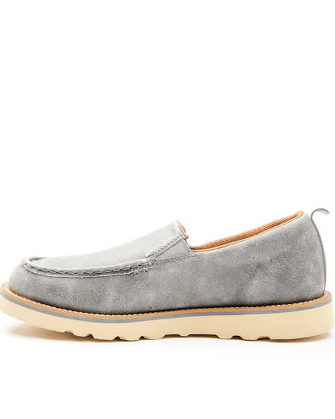 Image #3 - Wrangler Footwear Men's Casual Wedge Shoes - Moc Toe, Dark Grey, hi-res