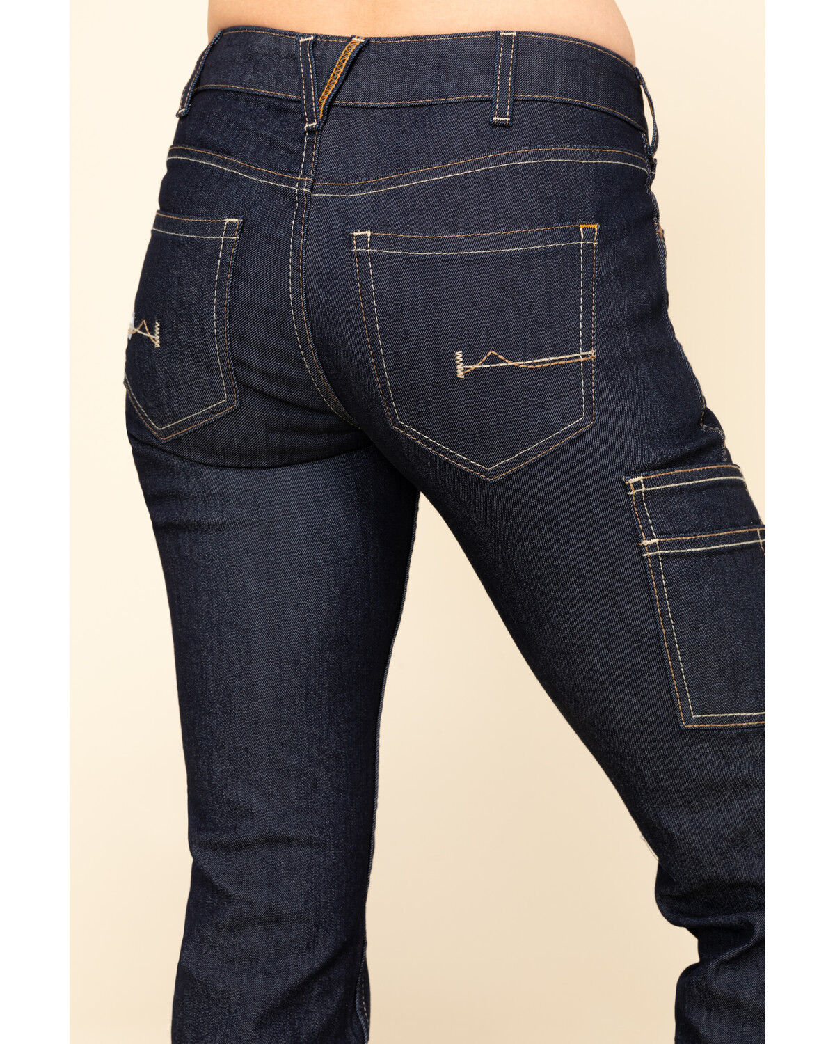 Image #4 - Ariat Women's Rebar Mid Rise Durastretch Raven Rinse Work Straight Jeanss, , hi-res