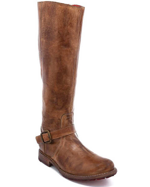 Image #1 - Bed Stu Women's Glaye Rustic Riding Boots - Round Toe, Tan, hi-res