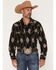 Image #1 - Ariat Men's Retro Holbert Southwestern Corduroy Long Sleeve Snap Western Shirt, Black, hi-res