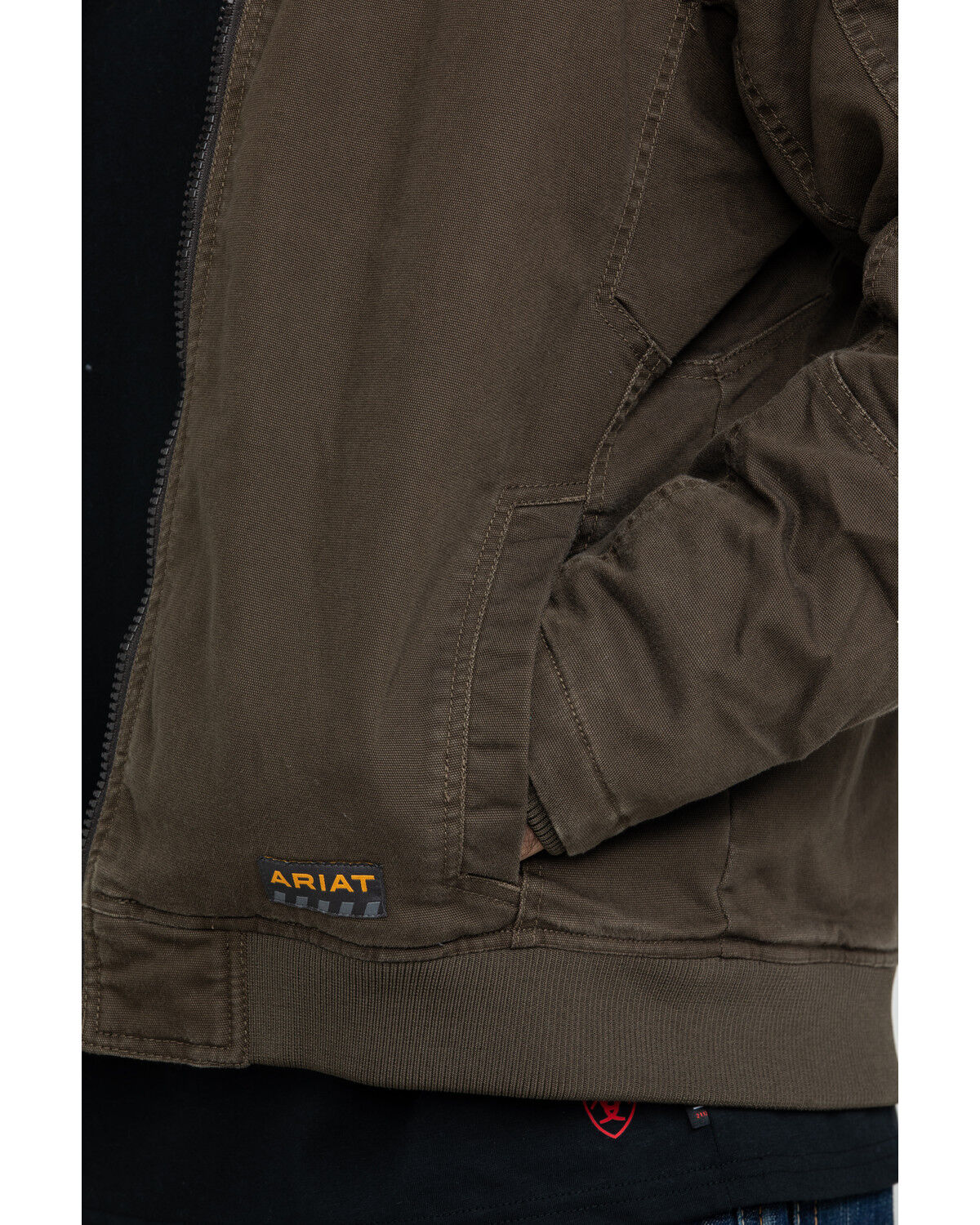 Image #4 - Ariat Men's Wren Rebar Washed Dura Canvas Insulated Work Coat - Big & Tall, Loden, hi-res
