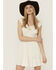 Image #1 - Wild Moss Women's Crochet Trim Mini Dress, Ivory, hi-res