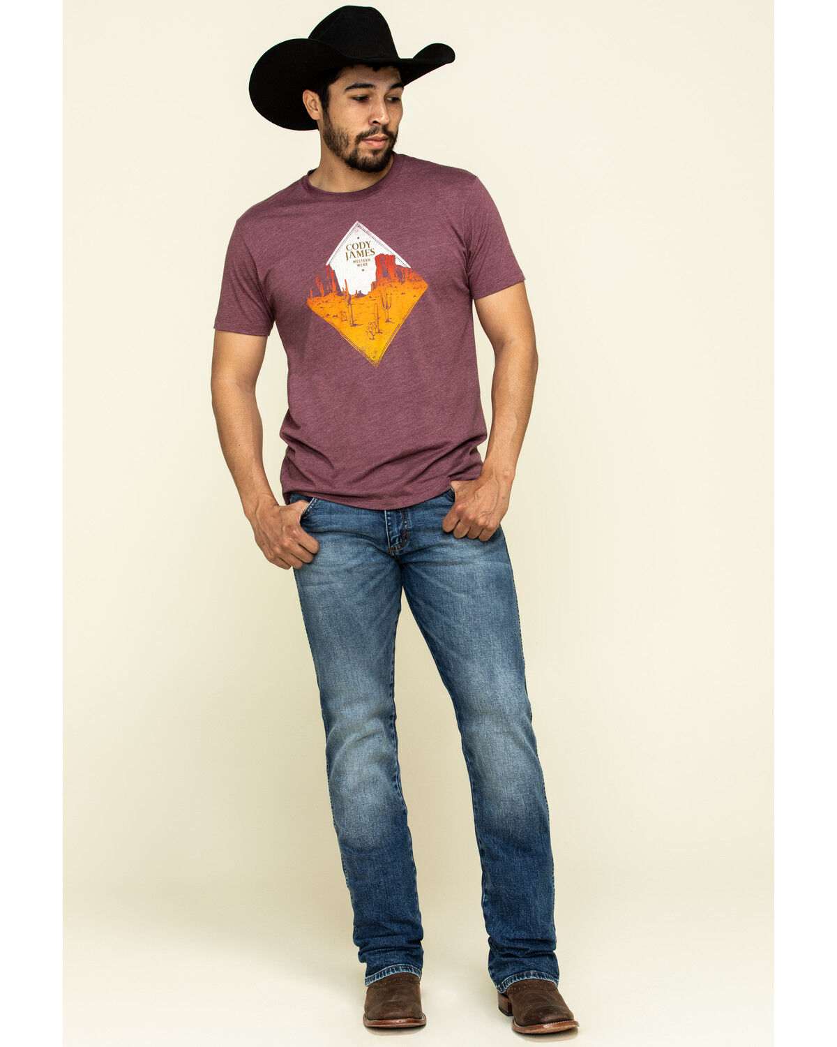 polo shirt with cowboy boots
