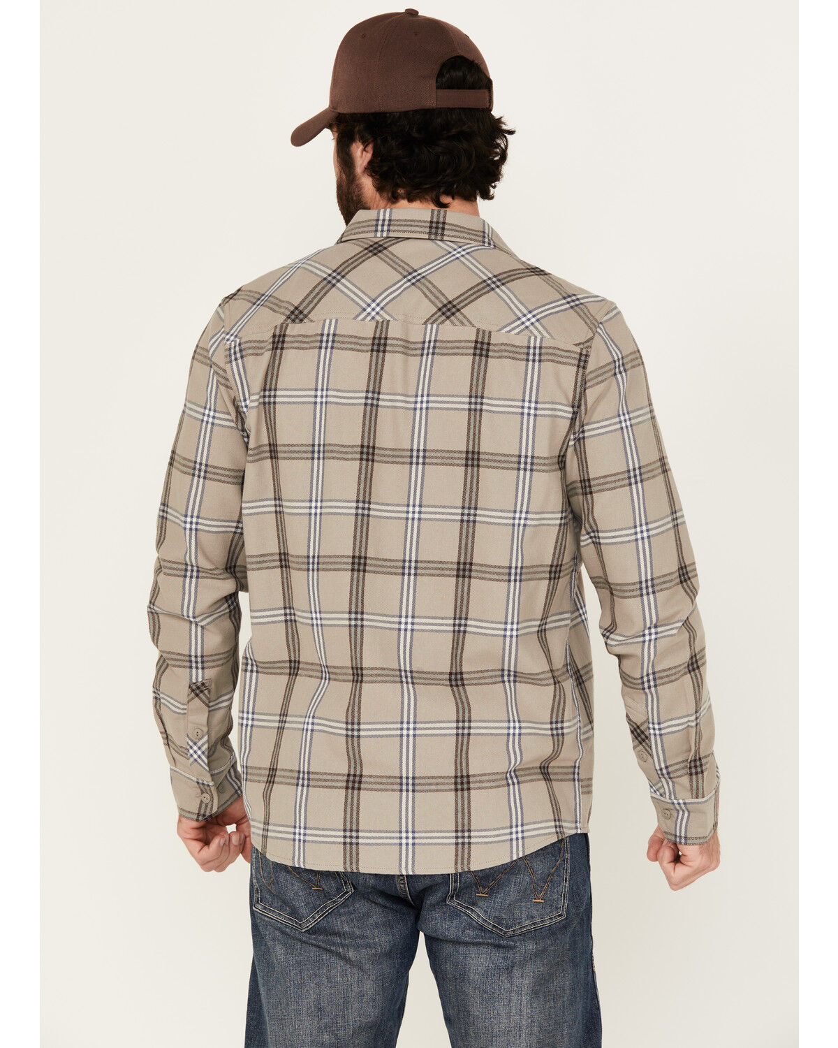 Image #4 - Brothers and Sons Men's Johnson Plaid Print Long Sleeve Button-Down Western Shirt, Medium Grey, hi-res