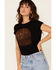 Shyanne Women's Country Desert Scene Graphic Ringer Boyfriend Tee , Black, hi-res