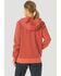 Wrangler Riggs Women's Solid Hooded Zip-Front Work Jacket, Red, hi-res