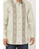 Image #3 - Moonshine Spirit Men's Heart Embroidered Long Sleeve Snap Western Shirt, Tan, hi-res