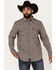 Image #1 - Moonshine Spirit Men's Sunset Geo Print Long Sleeve Snap Western Shirt, Grey, hi-res