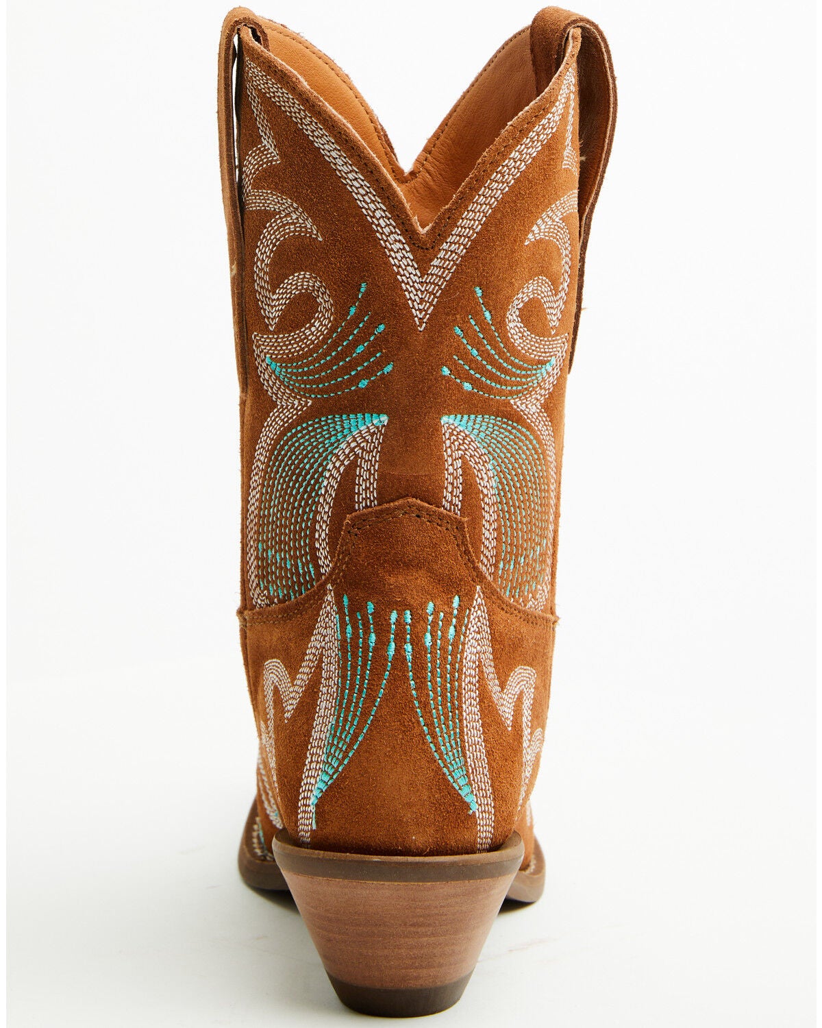 Image #5 - Dingo Women's Flying Colors Suede Western Booties - Round Toe, Camel, hi-res