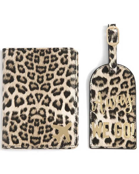 Shiraleah Leopard Print Passport Jacket & Luggage Tag Two-in-One Set, Multi, hi-res