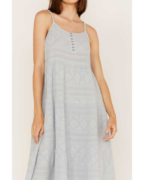 Image #4 - Cleo + Wolf Women's Tiered Relaxed Fit Midi Dress , Steel Blue, hi-res