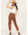 Image #3 - Ariat Women's Jazmine Relaxed Ultra High Rise Straight Stretch Denim Jeans, Brown, hi-res