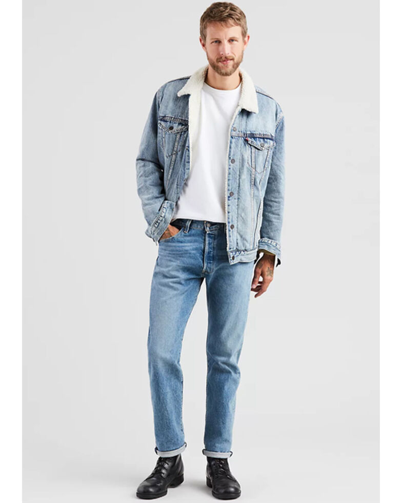 Levi's Men's 501 The Ben Light Regular Straight Leg Jeans , Blue, hi-res