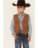 Image #1 - Scully Boys' Boar Suede Vest, Bourbon, hi-res