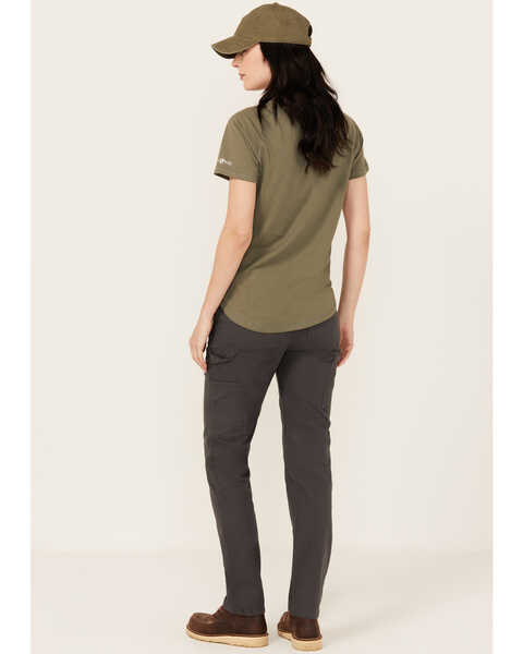 Image #3 - Carhartt Women's Rugged Flex® Relaxed Fit Canvas Stretch Work Pants, Charcoal, hi-res