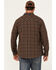 Image #4 - Brothers and Sons Men's Westley Plaid Print Button-Down Western Shirt, Dark Grey, hi-res