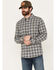 Brothers & Sons Men's Bowie Everyday Plaid Print Long Sleeve Button-Down Flannel Shirt, Dark Grey, hi-res