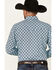 Image #4 - Wrangler Men's Silver Edition Turquoise Southwestern Stripe Long Sleeve Pearl Snap Western Shirt , Turquoise, hi-res