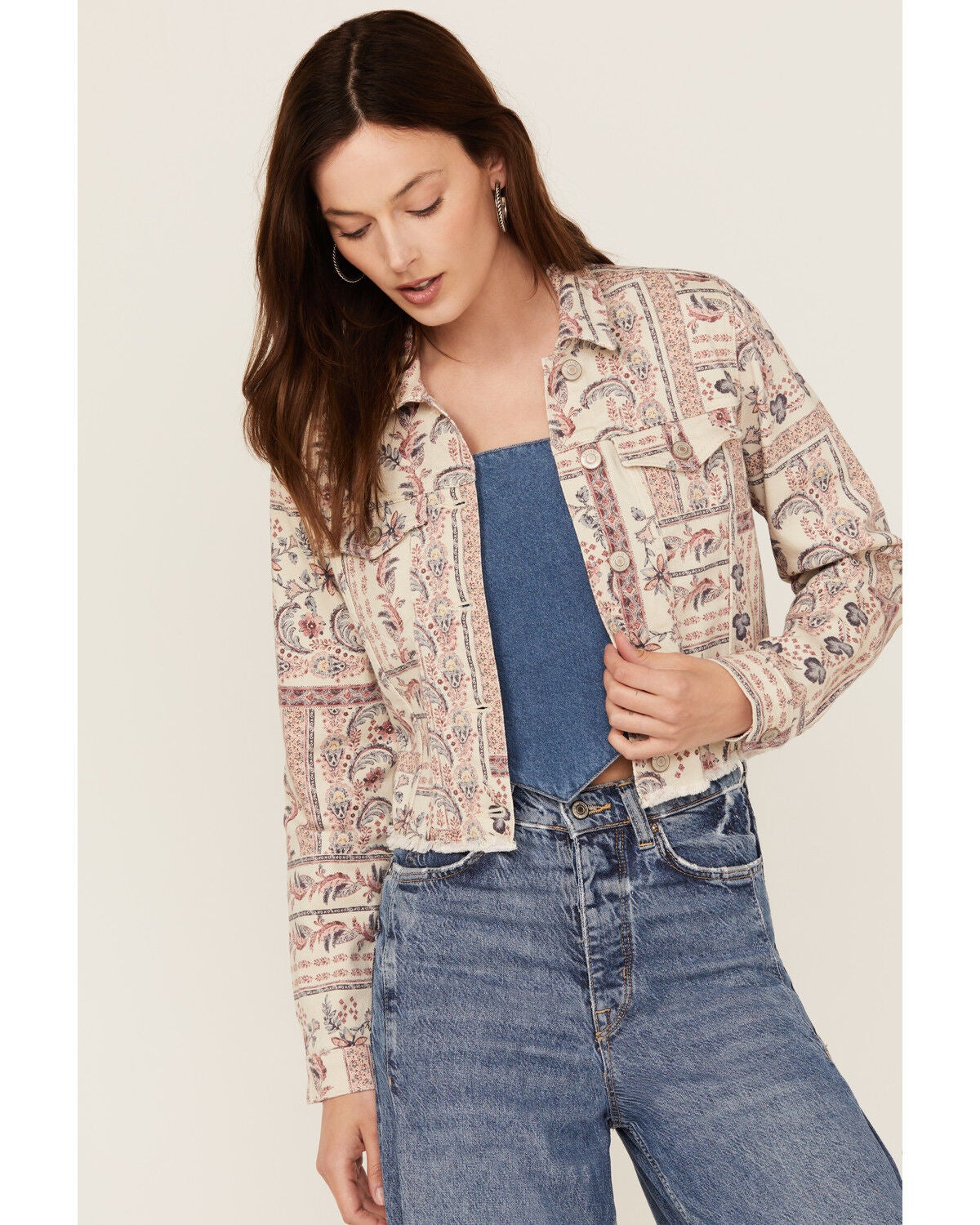 Image #2 - Shyanne Women's Americana Print Denim Jacket, Multi, hi-res