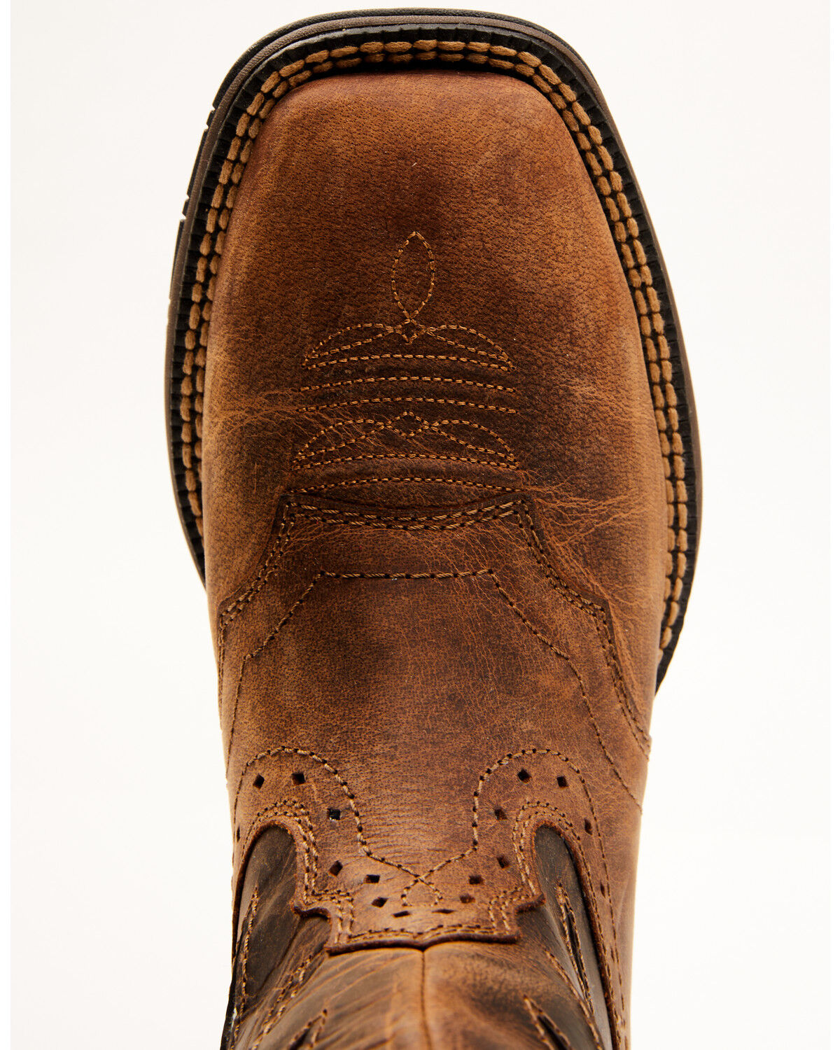 Image #6 - RANK 45® Women's Xero Gravity Lite Mexican Flag Western Performance Boots - Broad Square Toe, Brown, hi-res