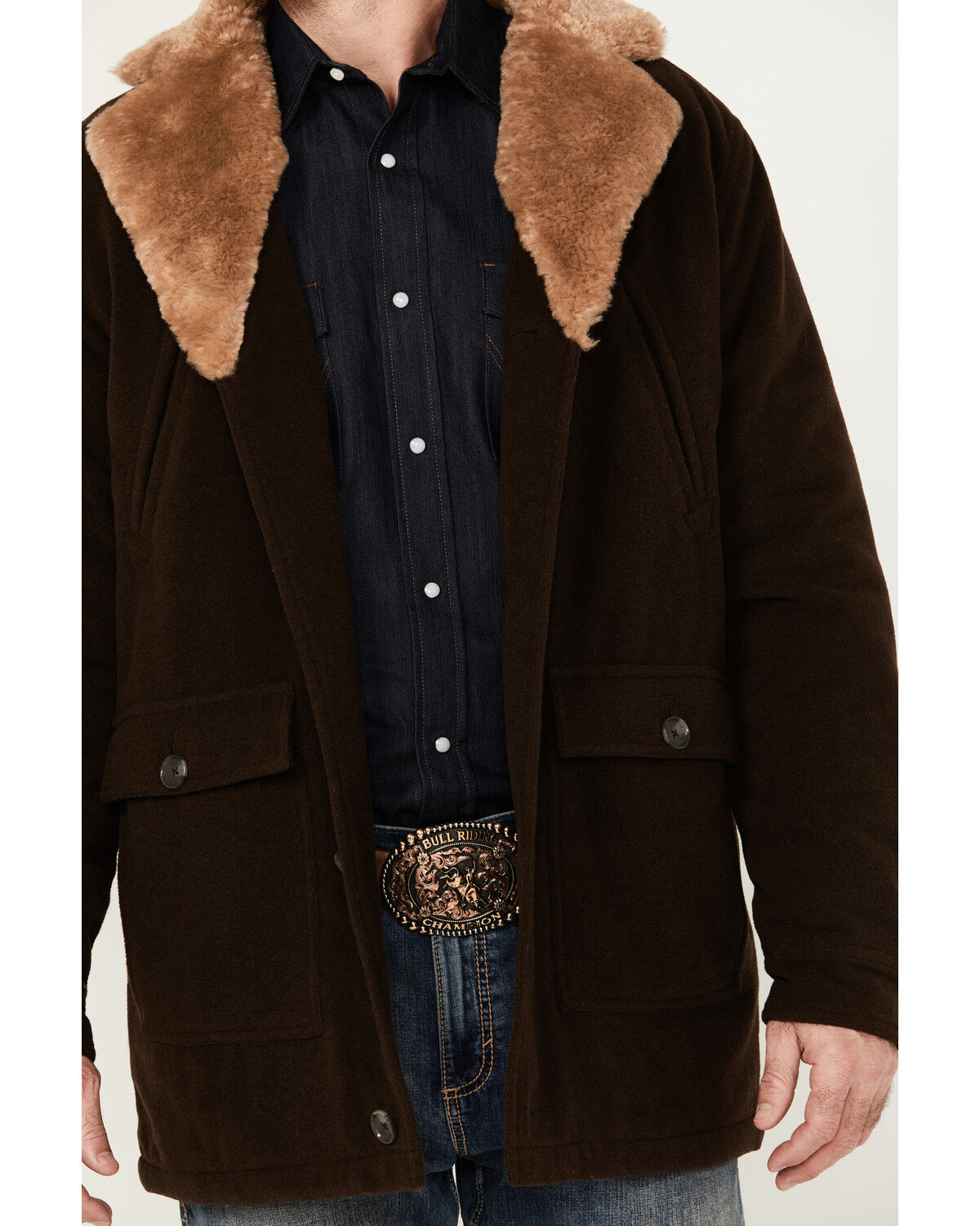 Image #2 - Cody James Men's Legacy II Quilted Coat, Chocolate, hi-res