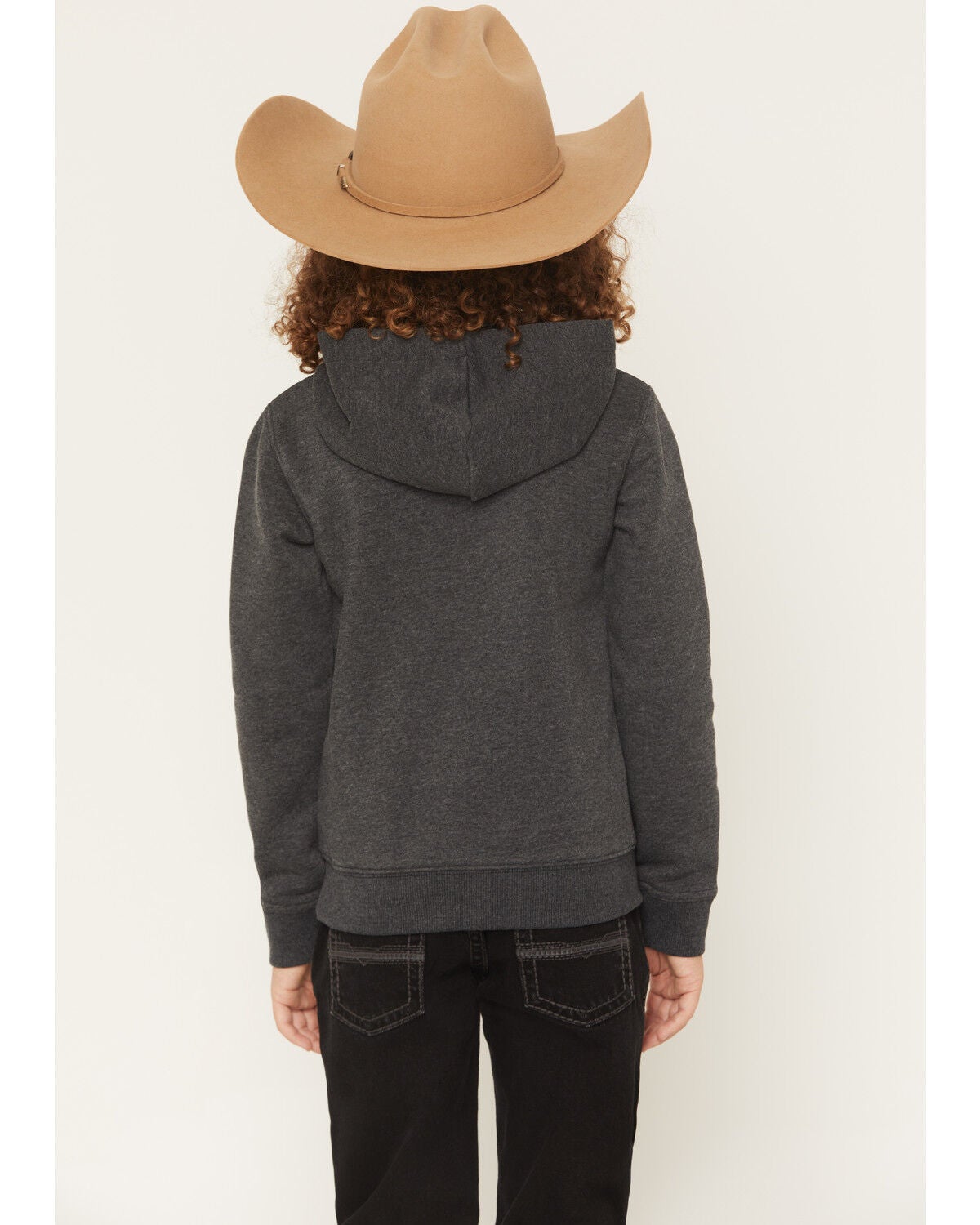 Image #4 - Wrangler Boys' Steer Hooded Sweatshirt, Black, hi-res
