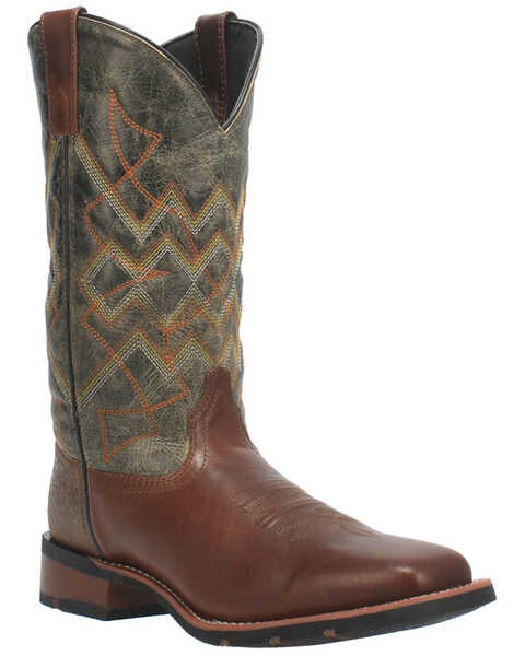 Image #1 - Laredo Men's Glavine Western Boots - Broad Square Toe, Brown, hi-res