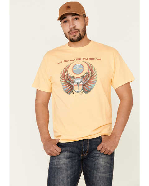 Image #1 - Junk Food Clothing Men's Journey Logo Graphic T-Shirt , Yellow, hi-res
