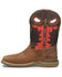 Image #2 - Double H Men's 11" Purge Waterproof Work Boots - Composite Toe, Brown, hi-res