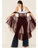 Image #3 - Origami Apparel Women's Wine High-Low Lace Tiered Kimono Vest, , hi-res