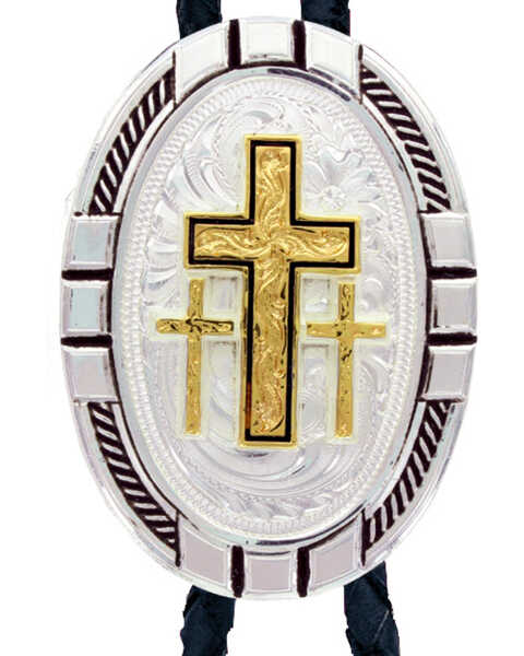 Image #1 - Montana Silversmiths New Traditions Four Directions Cross Bolo Tie, Multi, hi-res