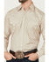 Image #3 - Ely Walker Men's Mini Southwestern Geo Print Long Sleeve Snap Western Shirt, Beige, hi-res