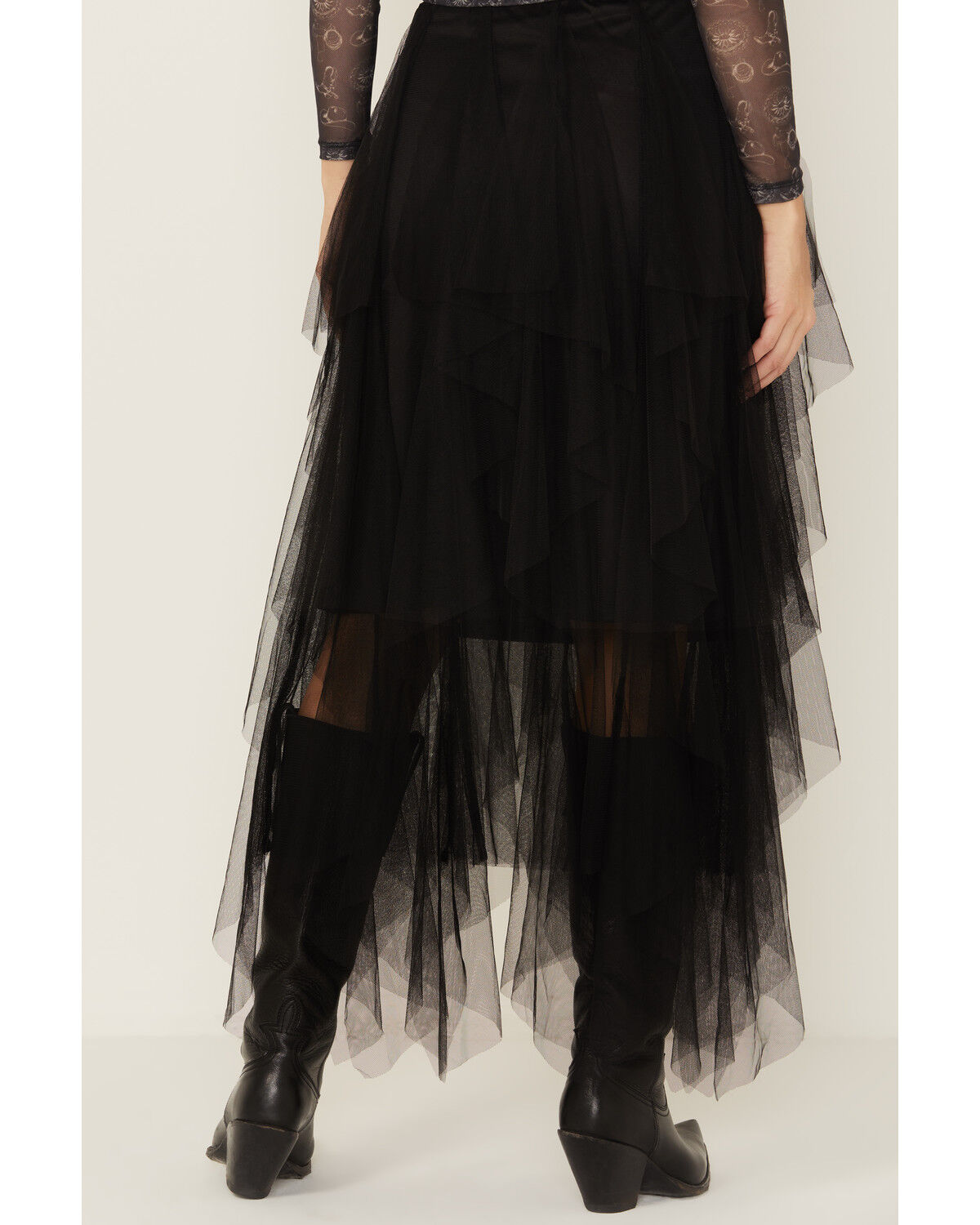 Image #4 - Easel Women's Tulle Midi Skirt, Black, hi-res