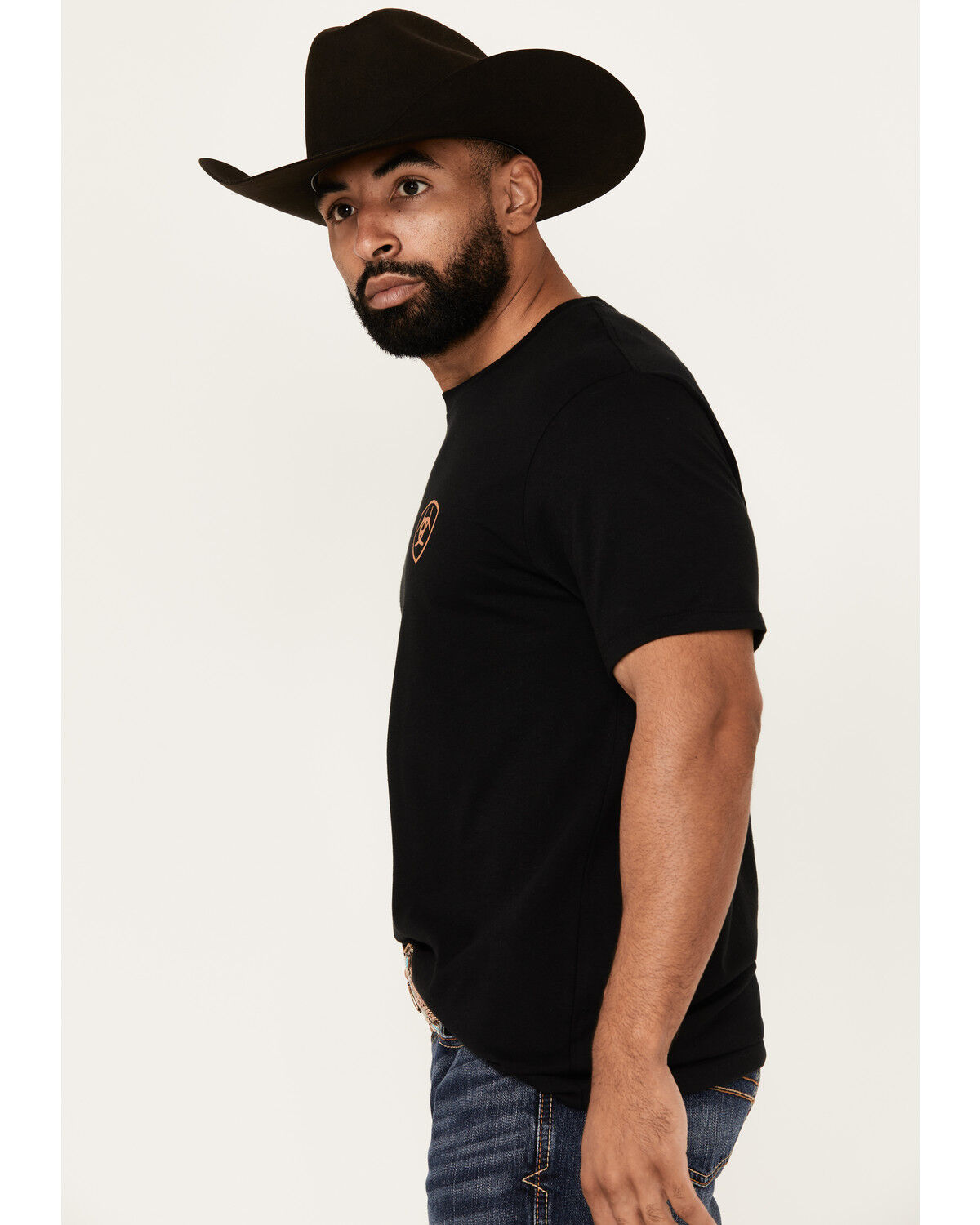 Image #2 - Ariat Men's Eagle Freedom Short Sleeve Graphic T-Shirt, Black, hi-res