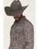 Image #2 - Cody James Men's Howdy Haven Floral Print Long Sleeve Snap Western Shirt, Blue, hi-res