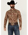 Image #1 - RANK 45® Men's Hopewood Abstract Southwestern Print Long Sleeve Button-Down Stretch Western Shirt , Rust Copper, hi-res