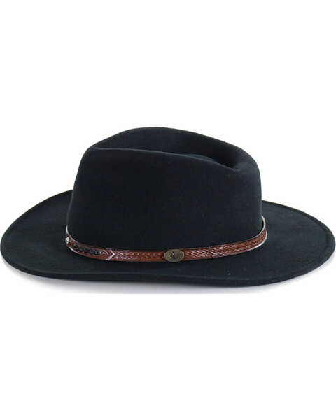 Image #4 - Cody James Men's Durango Crushable Felt Western Fashion Hat, Black, hi-res
