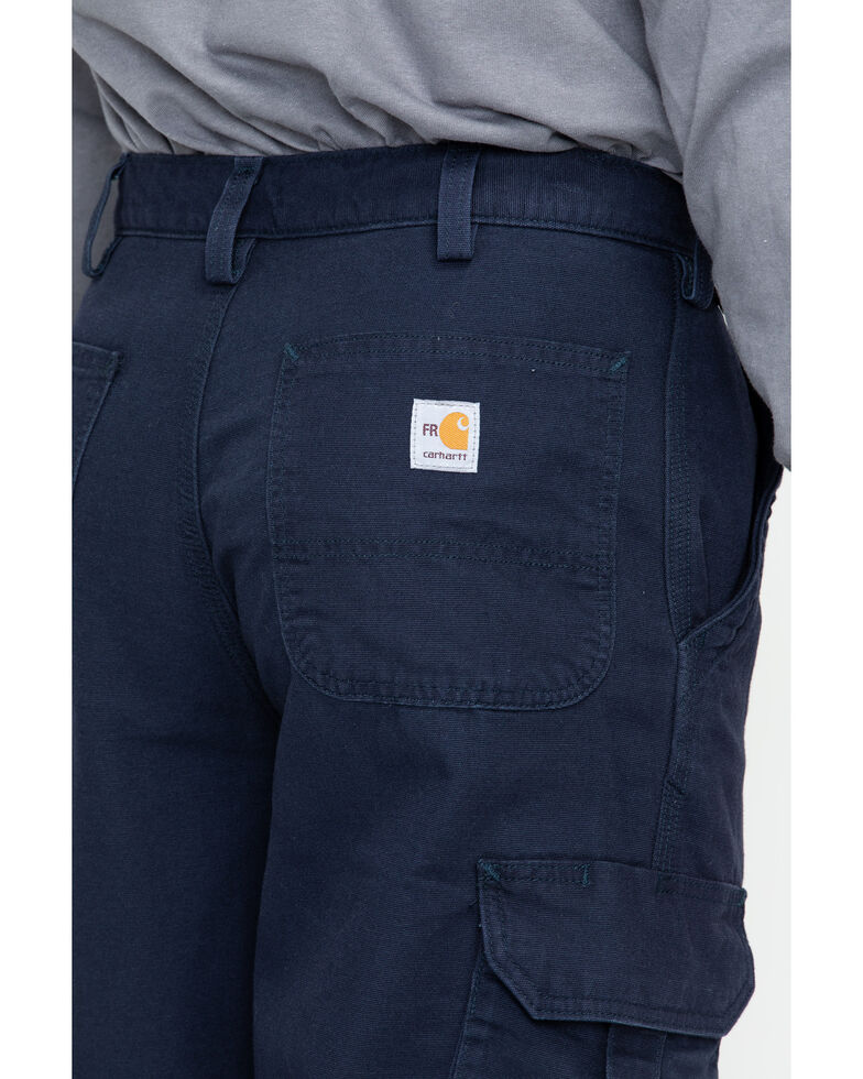 Carhartt Flame Resistant Canvas Cargo Pants, Navy, hi-res
