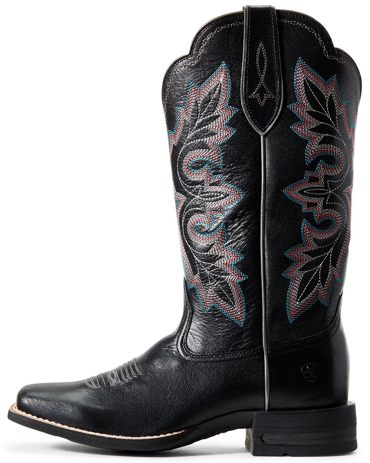 womens black square toe western boots