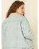 Levi's Women's Light Wash Sherpa Lined Collar Jacket, Blue, hi-res