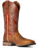 Image #1 - Ariat Men's Everlite Go Getter Western Performance Boots - Broad Square Toe, Brown, hi-res