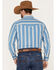 Image #4 - Ely Walker Men's Striped Long Sleeve Pearl Snap Western Shirt, Blue, hi-res