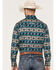 Image #4 - Rock & Roll Denim Men's Dale Brisby Southwestern Print Long Sleeve Snap Western Shirt, Teal, hi-res