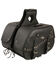 Image #1 - Milwaukee Leather Zip-Off Two Buckle Extended Lid Studded Throw Over Saddle Bag, Black, hi-res