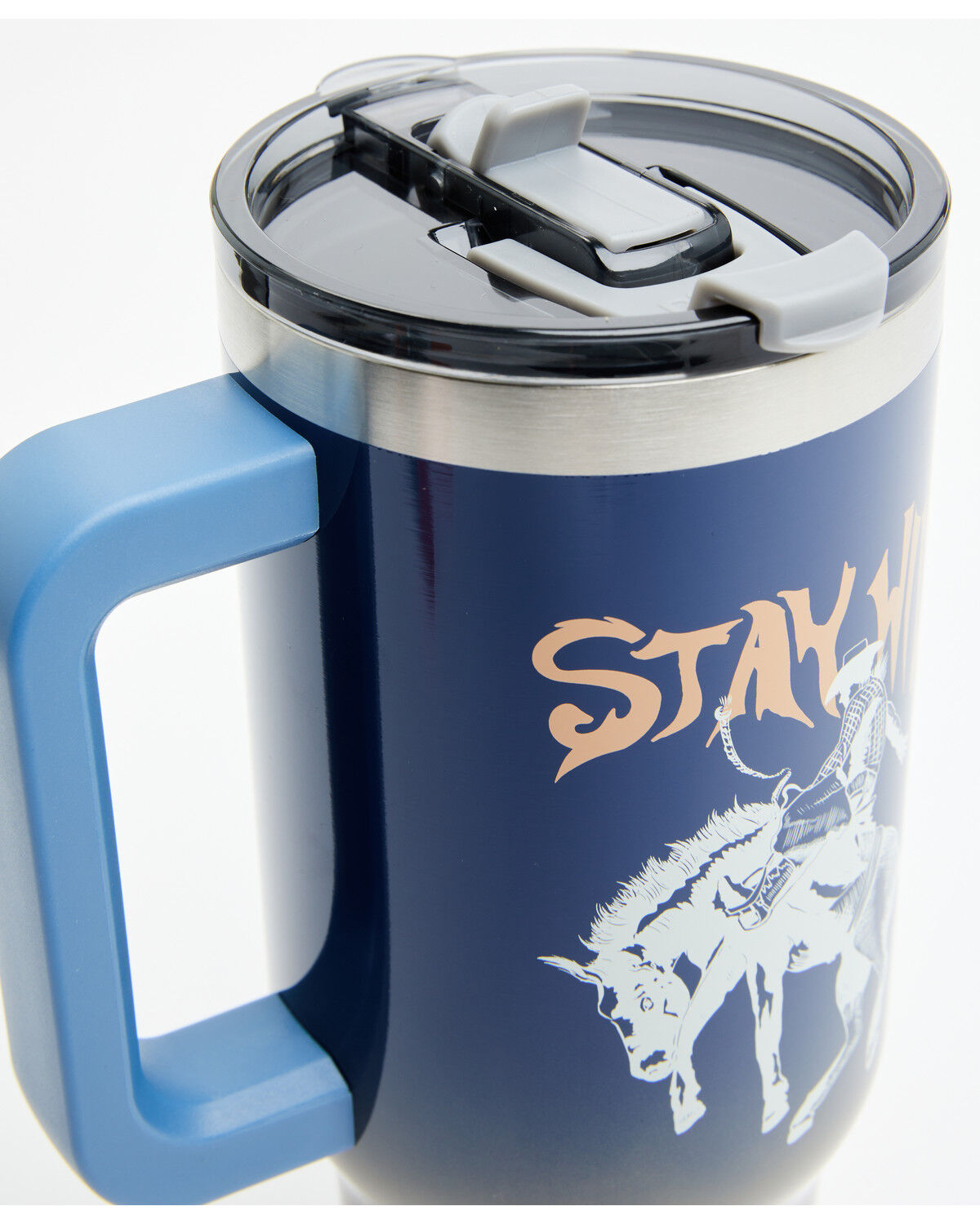 Image #3 - Boot Barn 40oz Take Stay Wild With Handle, Navy, hi-res
