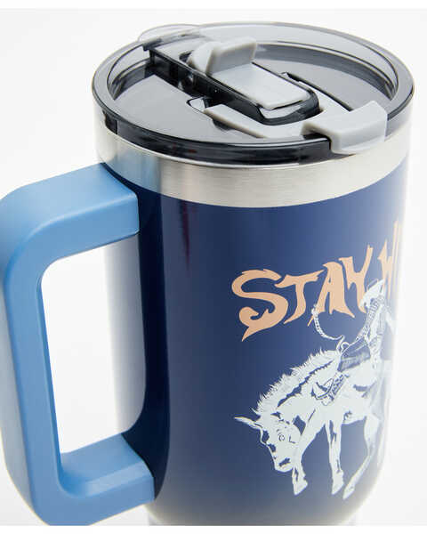 Image #3 - Boot Barn 40oz Take Stay Wild With Handle , Navy, hi-res