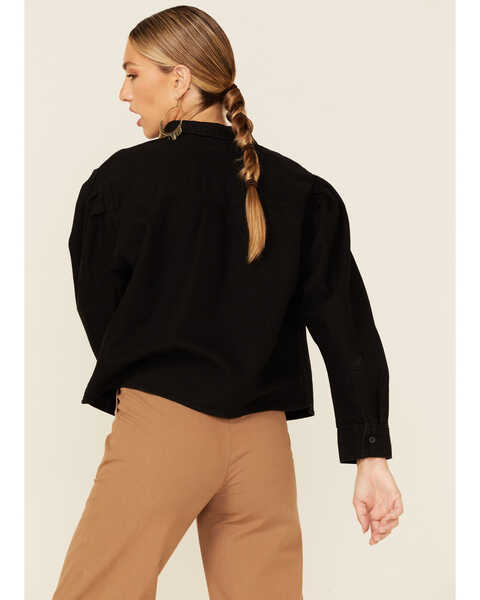 Levi's Women's Kinsley Denim Utility Shirt, Black, hi-res