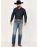 Cody James Men's Sierra Medium Wash Stackable Straight Stretch Denim Jeans, Dark Wash, hi-res